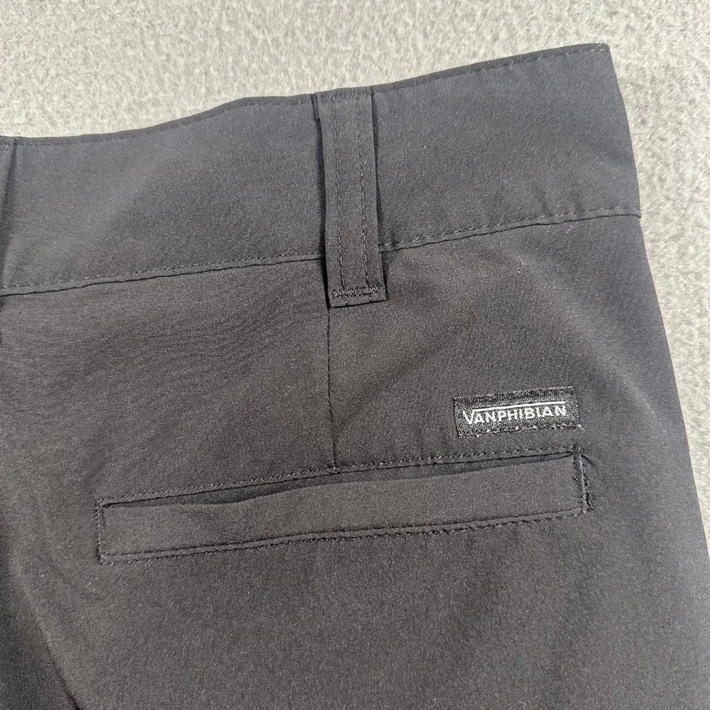 Vans Vanphibian Hybrid Board Shorts Black Boys Size 16 Stretch Quick Dry Swim